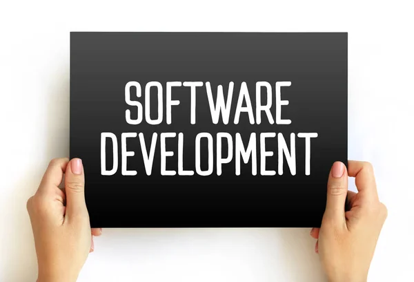 Software Development Set Computer Science Activities Dedicated Process Creating Designing — ストック写真