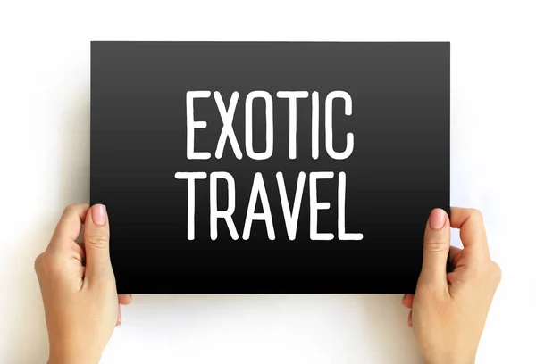 Egzotyczny Tekst Podróży Karcie Tło Koncepcyjne — Zdjęcie stockowe