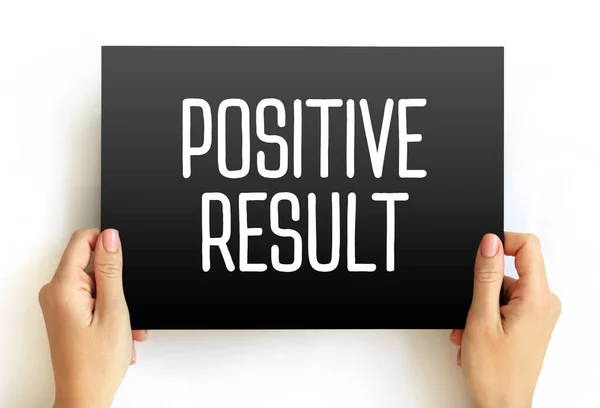 Positive Result Text Card Concept Background — Fotografia de Stock