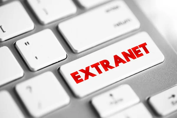 Extranet Text Button Keyboard Concept Background — Stok fotoğraf