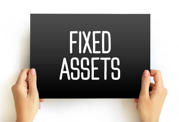 Fixed Assets Long Term Tangible Piece Property Equipment Firm Owns — Stockfoto