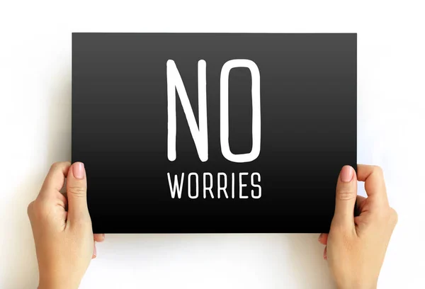 Worries Expression Meaning Worry Text Concept Card — Foto Stock