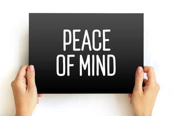 Peace Mind Text Card Concept Background — Fotografia de Stock