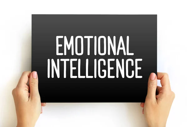 Intelligenza Emotiva Capacità Percepire Utilizzare Comprendere Gestire Gestire Emozioni Concetto — Foto Stock