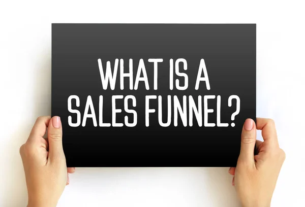 What Sales Funnel Text Card Concept Background Stockfoto