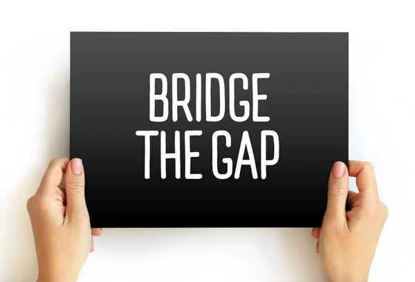 Bridge Gap Conecte Duas Coisas Para Fazer Diferença Entre Elas — Fotografia de Stock