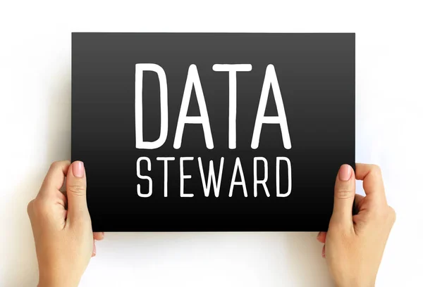 Data Steward Oversight Data Governance Role Organization Text Concept Card — Fotografia de Stock