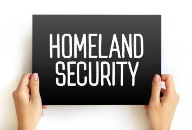 İç Güvenlik - Kamu güvenliğinden sorumlu yürütme bölümü, kartta metin konsepti