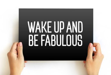 Uyan ve kart üzerinde muhteşem bir metin ol, kavram arka planı