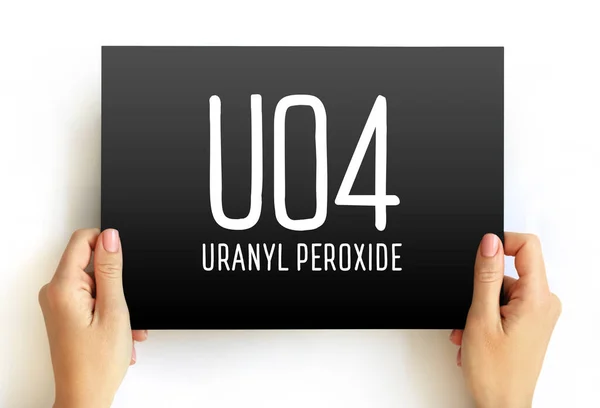 Uo4 Uranyl Peroxid Akronym Text Kort Förkortning Begrepp Bakgrund — Stockfoto