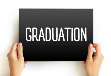 Mezuniyet akademik diploma, metin konsepti kartta