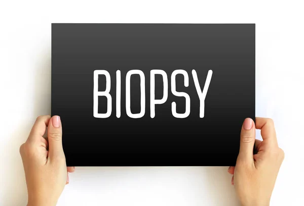 Biopsia Extracción Células Muestra Para Examen Fin Determinar Presencia Alcance — Foto de Stock