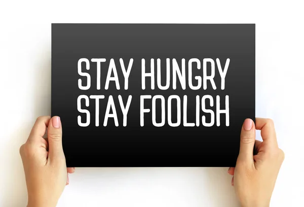 Stay Hungry Stay Bláznivý Text Quote Koncept Pozadí — Stock fotografie