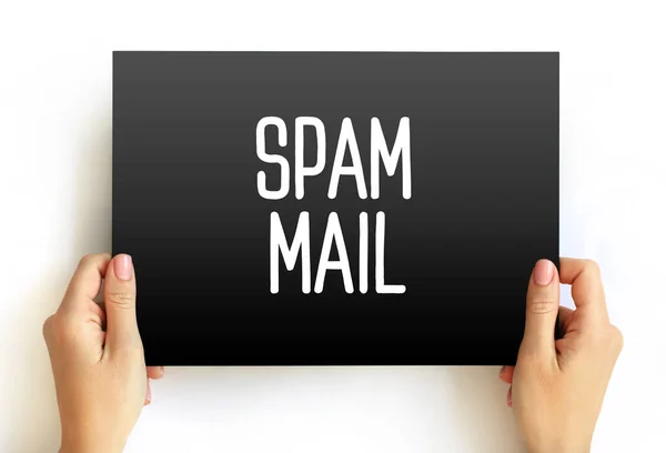 Citazione Del Testo Spam Mail Scheda Sfondo Concetto — Foto Stock