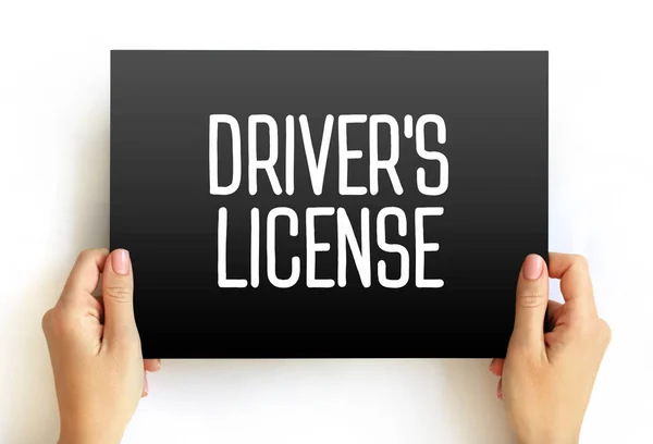 Körkort Tillstånd Enligt Lag Att Köra Eller Flera Typer Motordrivna — Stockfoto