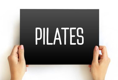 Kartta pilates metni, konsept arkaplan