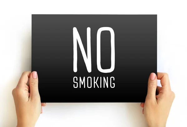 No smoking text quote on card, health concept background