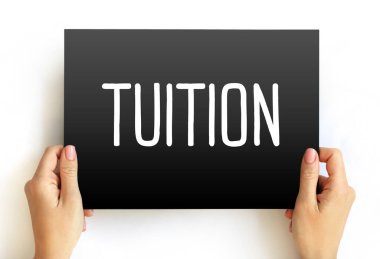 Okul harcı - eğitim kurumları tarafından eğitim veya diğer hizmetler için ücretlendirilen ücretler, kart üzerindeki metin kavramı