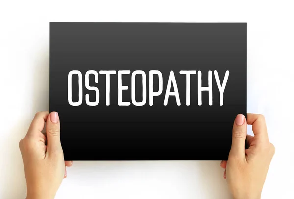 Osteopatía Tipo Medicina Alternativa Que Enfatiza Manipulación Física Del Tejido — Foto de Stock