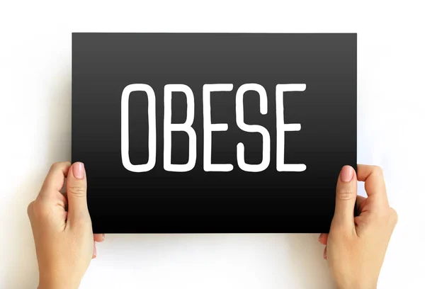 Obese Text Quote Card Health Concept Background — Stock Photo, Image