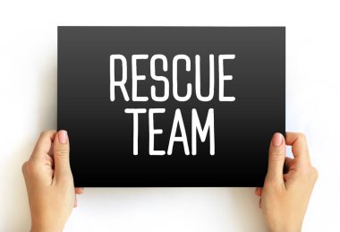 Kurtarma ekibi kart, konsept özgeçmişi üzerinden alıntı yapıyor.