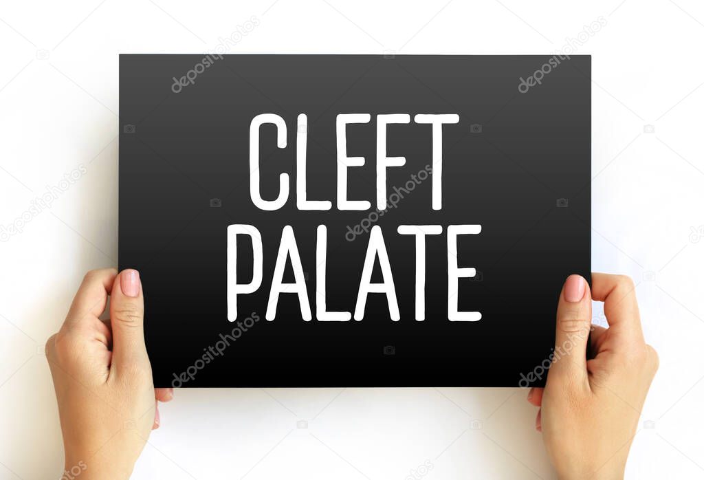 Cleft palate text quote on card, concept background
