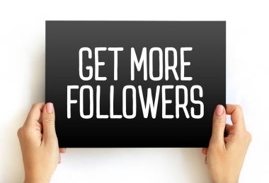 Kartta daha fazla takipçi metni al, konsept arkaplan