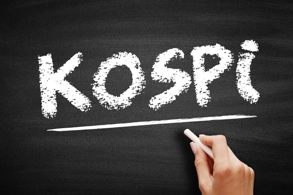 Kospi Korean Composite Stock Price Indexes Business Concept Blackboard — Stock Photo, Image