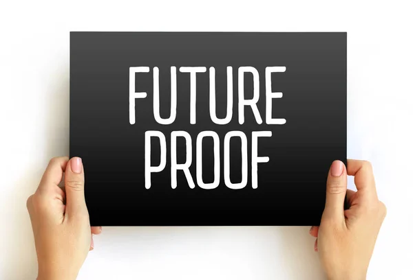 Future Proof Process Anticipating Future Developing Methods Minimizing Effects Shocks — Stock Photo, Image
