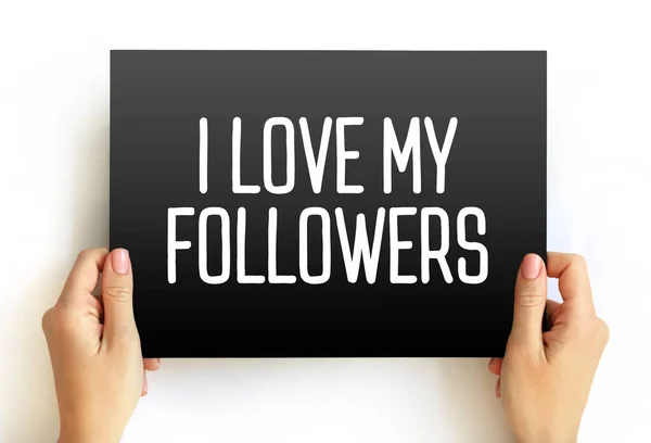 Love Followers Text Card Concept Background — Stock Photo, Image