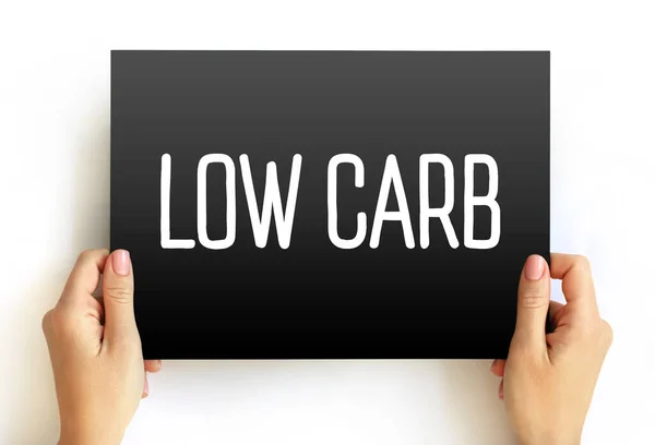 Low Carb Kost Innebär Att Äter Färre Kolhydrater Och Högre — Stockfoto