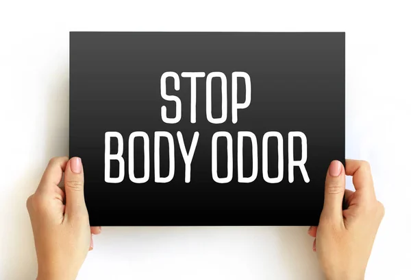 Stop Body Odor Text Kort Koncept Bakgrund — Stockfoto