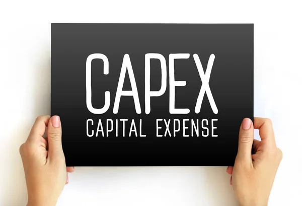 Capex Capital Expense Dinero Que Una Organización Entidad Corporativa Gasta — Foto de Stock