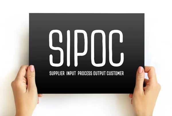 Sipoc Process Improvement Acronym代表供应商 输出和客户 — 图库照片