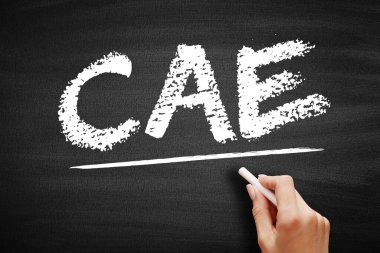 CAE - Bilgisayar Destekli Mühendislik, karatahta kısaltma kavramı ve mühendislik analizlerinde yardımcı olmak için bilgisayar yazılımının geniş kullanımına verilen isimdir.