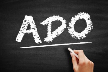 ADO - ActiveX Veri Nesneleri kısaltma, karatahtadaki teknoloji kavramı