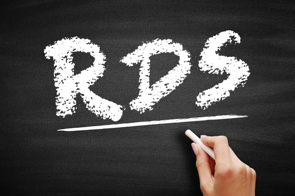 RDS - Remote Desktop Services acronym, technology concept on blackboard