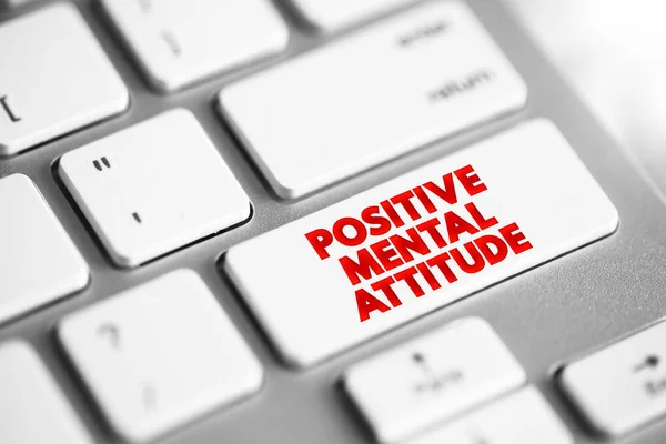 Positive Mental Attitude Term Discusses Importance Positive Thinking Contributing Factor — Fotografia de Stock