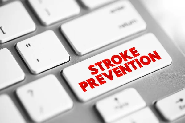 Stroke Prevention Text Button Keyboard Medical Concept Background — Foto de Stock