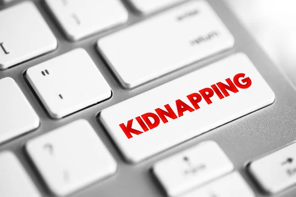 Kidnapping Unlawful Confinement Person Text Concept Button Keyboard — Foto de Stock