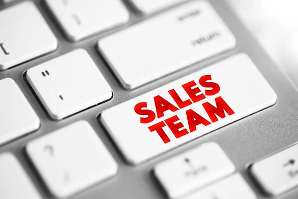 Sales Team Department Responsible Meeting Sales Goals Organization Text Concept — Photo
