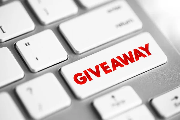 Giveaway Text Button Keyboard Concept Background — Stockfoto