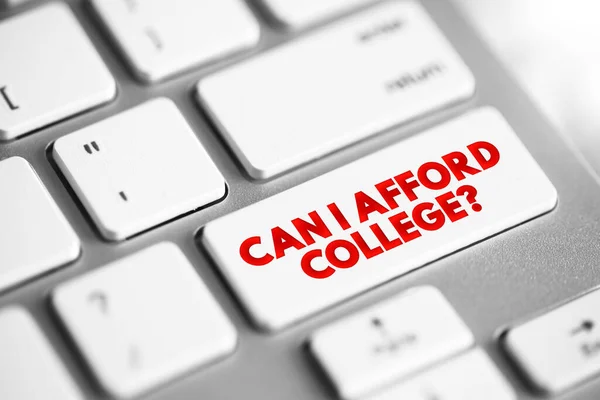Can Afford College Text Button Keyboard Concept Background — Φωτογραφία Αρχείου