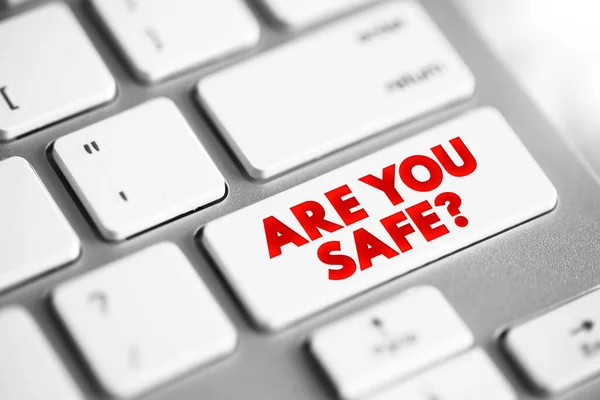 You Safe Question Text Button Keyboard Concept Background — Foto de Stock