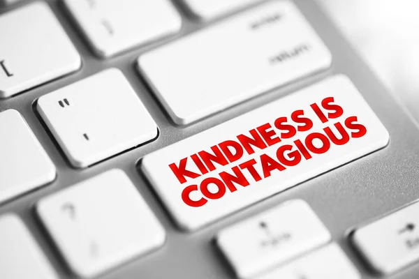 Kindness Contagious Text Button Keyboard Concept Background — Foto de Stock