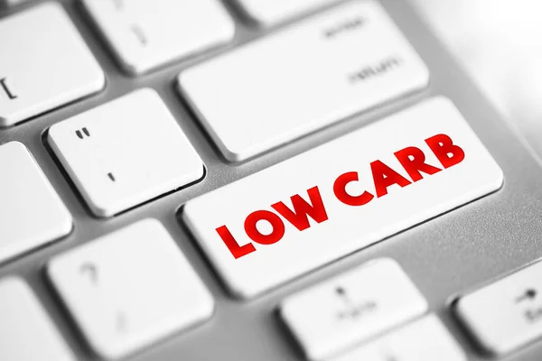 Low Carb Diet Means You Eat Fewer Carbohydrates Higher Proportion — Stockfoto