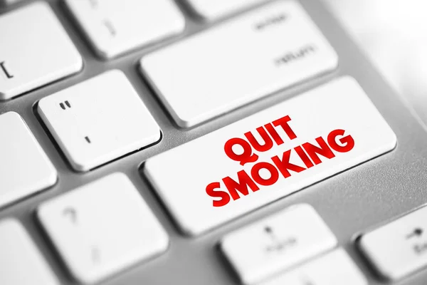 Quit Smoking Text Button Keyboard Concept Background — Foto de Stock