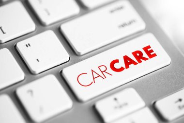 Car care text button on keyboard, concept background