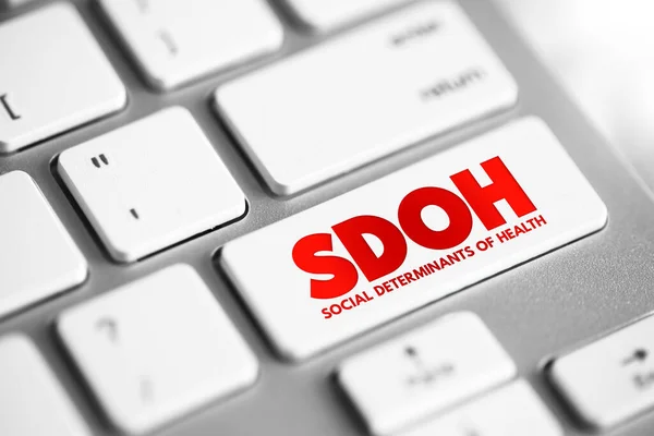 Sdoh Social Determinants Health Economic Social Conditions Influence Individual Group — Foto de Stock