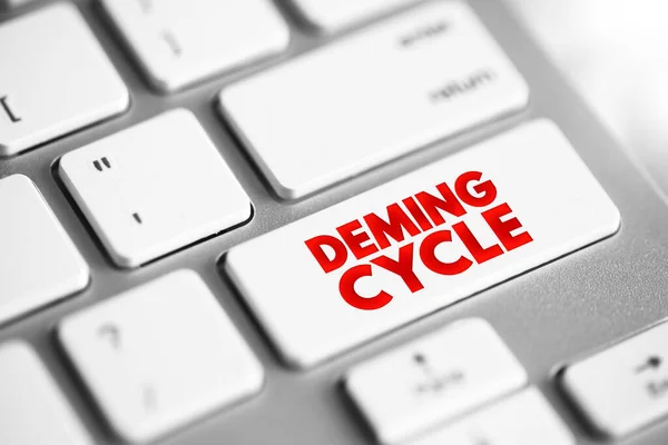 Deming Cycle Continuous Quality Improvement Model Which Consists Logical Sequence — Fotografia de Stock